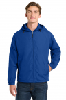 Hooded water-repellent Royal Blue Jacket with Embroidered  name & NASBOCES Animal Care Skills Logo